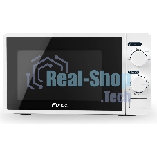 Микроволновая печь Pioneer MW205M белый, 20 л, 700 Вт, переключатели - поворотный механизм
