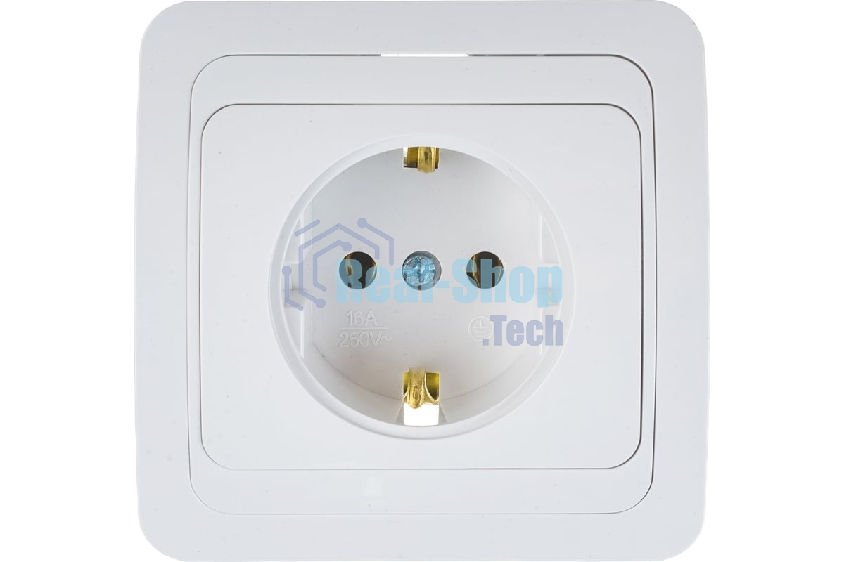 Розетка 1-м CLASSICO с заземл. 2028 бел. ASD/IN HOME 4680005959907