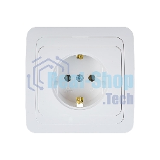Розетка 1-м CLASSICO с заземл. 2028 бел. ASD/IN HOME 4680005959907