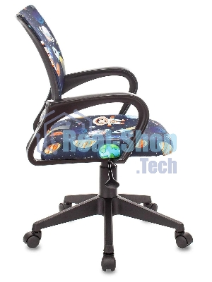 Кресло Бюрократ BuroKIDS 1 черный, ткань, 120 кг