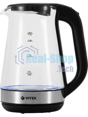 Чайник Vitek VT-1181 стекло Мощность: 2200 Вт. Объем: 1.7 л