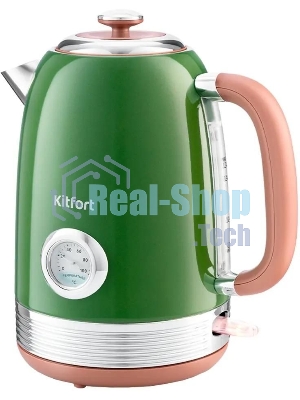 Чайник электрический Kitfort KT-6110 1.7л. 2200Вт зеленый (корпус: нержавеющая сталь)