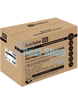 Источник бесперебойного питания ExeGate EP285483RUS SpecialPro UNB-1000.LED.AVR.EURO.RJ 1000VA/650W, LED, AVR, 4 евророзетки, RJ45/11, черный