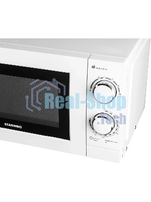 Микроволновая печь Starwind SMW3820 белый, 20 л, 700 Вт, переключатели - поворотный механизм