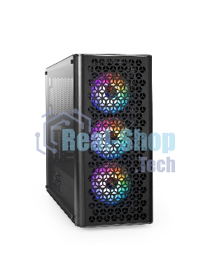 Компьютерный корпус Miditower ExeGate EVO-9202-NPX500 (ATX, БП 500NPX с вент. 12 см, с окном, 1*USB+1*USB 3.0, аудио, 3 вент. 12см с RGb подсветкой)