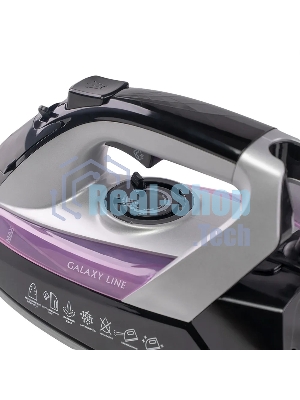 Утюг Galaxy Line GL 6128 фиолетовый/черный, 2200 Вт, 30 г/мин, 140 г/мин, 150 мл