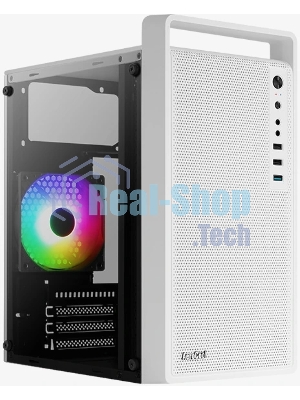 Корпус mATX AeroCool CS-109-G-WT-v1 4711099472383 белый, без БП, USB 3.0, 2*USB 2.0, HD Audio