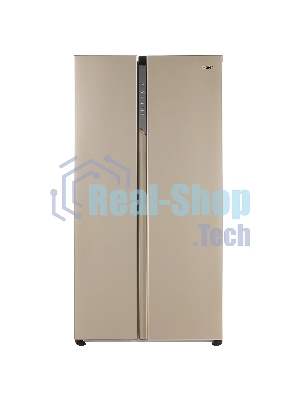 Холодильник Haier HRF541DG7RU золотистый двухкамерный 337/167л морозилка сбоку, No Frost, Side by Side