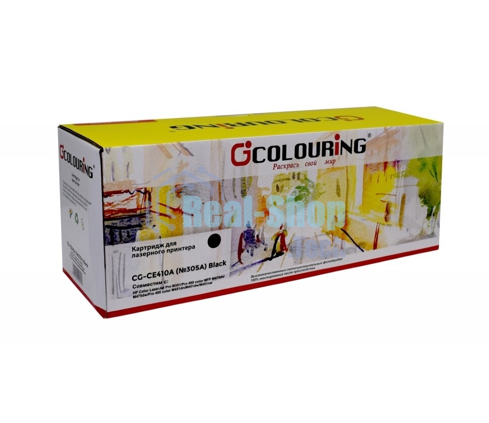 Картридж лазерный Colouring CG-CE410A (№305A) черный (2200 стр.) для принтеров HP Color LaserJet Pro M351/Pro 400 color MFP M475dn/M475dw/Pro 400 color M451dn/M451dw/M451nw