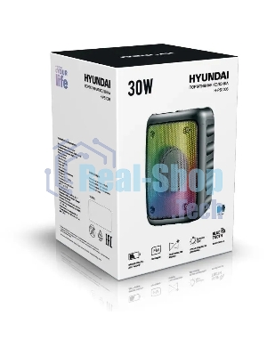 Колонка портативная Hyundai H-PS1006 черный 30 Вт 1.0 BT 10м 1500mAh