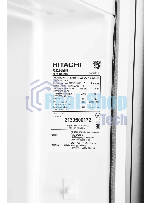 Холодильник Hitachi R-W660PUC7 GGR серый двухкамерный 396/144л морозилка сверху No Frost, Side by Side