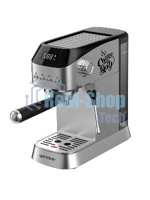 Кофеварка рожкового типа электрическая Endever Costa-1089, объем-1,2л, стальной/черный, мощность 1350 Вт, давление 20 бар
