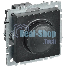 Светорегулятор поворотно-нажимной IEK Brite СС10-1-0-БрЧ (BR-D20-0600-K02) 600 Вт черный