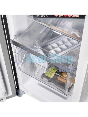 Холодильник Maunfeld MFF177NFB Slim Inverter черный двухкамерный 352/198л морозилка слева, No Frost, Side by Side