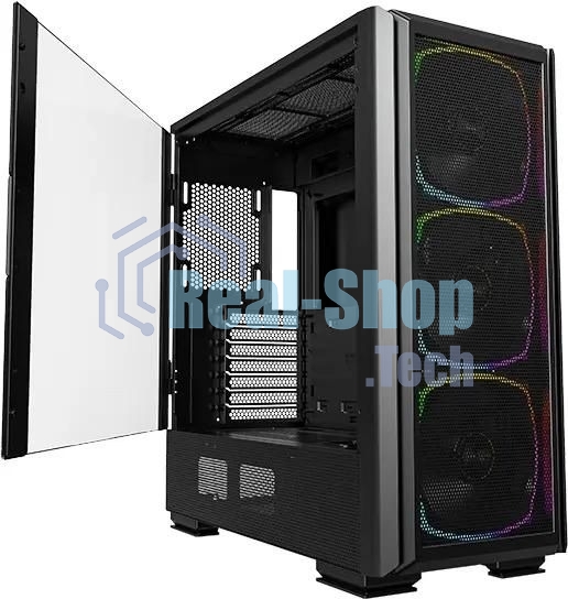 Компьютерный корпус Montech SKY TWO GX черный без БП ATX 3x140мм 2xUSB3.0 1xUSB3.1 audio bott PSU