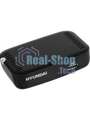 Приставка для цифрового ТВ Hyundai H-DVB460 черный, DVB-T2, DVB-T, DVB-C, HDMI, USB 2.0 х2
