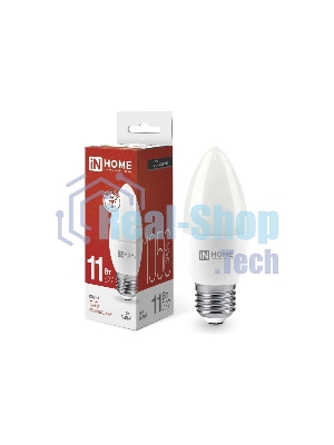 Лампа светодиодная LED-СВЕЧА-VC 11Вт 230В E27 4000К 990лм IN HOME 4690612020495