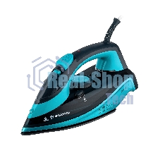 Утюг BRAYER BR4019 голубой/черный, 2400 Вт, 25 г/мин, 140 г/мин, 320 мл