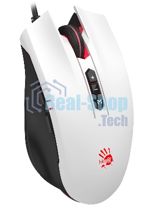 Мышь проводная A4Tech Bloody ES7 белый, 6000 dpi, USB, кнопки - 8