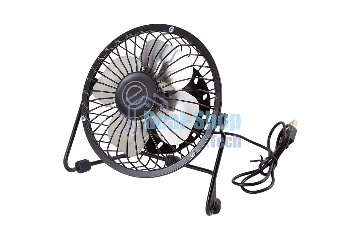 Вентилятор Energy EN-0606M USB чёрный, настольный, 2,5 Вт, 1 скорость, 8 см, металлический