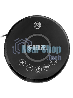 Тепловентилятор керамический Denzel DTFC-2000X, 1000/2000 Вт, 20 м2, 3 режима, пульт, Wi-Fi, термостат