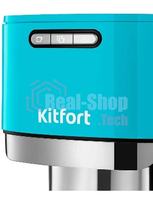 Кофеварка рожковая Kitfort КТ-7461 бирюзовый/черный, исп. кофе - молотый, 1.2 л, 1350 Вт, 20 бар