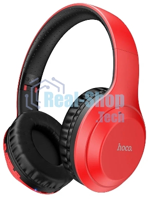 Беспроводные/проводные наушники Hoco W30 FUN MOVE красный, накладные, Bluetooth + проводной, до 8 ч.