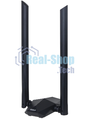 Сетевой адаптер Dahua DH-NC1800/Wi-Fi 802.11ax/2.4 ГГц до 574 Мбит.с + 5 ГГц до 1201 Мбит.с/2 антенны/USB 3.0/черный (DH-NC1800)