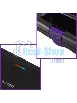 Вафельница Kitfort КТ-3611 800Вт черный/фиолетовый