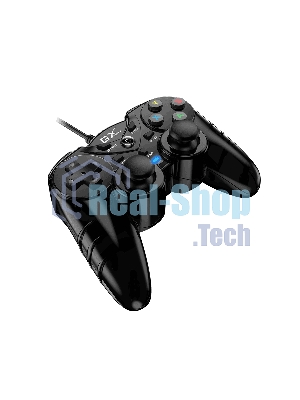 Геймпад Genius GX-17UV, (PC, PlayStation 3), two vibration motors, 2 joysticks, cable: 1.8 m, color: черный