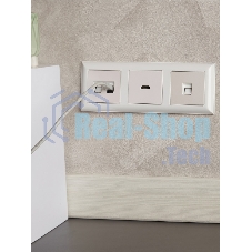 Рамка 3-местная IEK BRITE РУ-3-Бр DECOR 3D-форма белый/белый