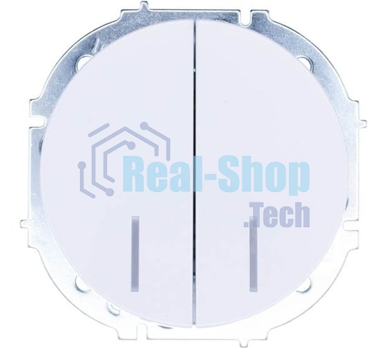 Выключатель 2-кл. СП OSEN 10А IP20 с подсветкой механизм бел. LEZARD 743-0288-112