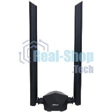 Сетевой адаптер Dahua DH-NC1800/Wi-Fi 802.11ax/2.4 ГГц до 574 Мбит.с + 5 ГГц до 1201 Мбит.с/2 антенны/USB 3.0/черный (DH-NC1800)