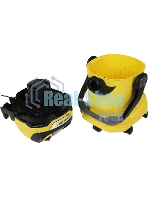 Строительный пылесос Karcher WD 5 V-25/5/22 желтый, 1100 Вт, уборка сухая/сбор воды, пылесборник мешок/контейнер, 25 л