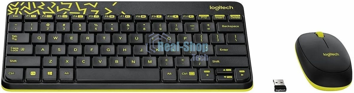 Комплект клавиатура + мышь Logitech Wireless Desktop MK240 Nano черный Retail Combo