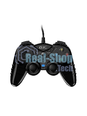 Геймпад Genius GX-17UV, (PC, PlayStation 3), two vibration motors, 2 joysticks, cable: 1.8 m, color: черный