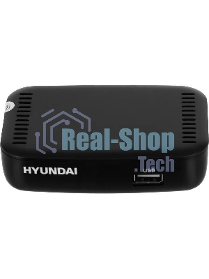 Приставка для цифрового ТВ Hyundai H-DVB460 черный, DVB-T2, DVB-T, DVB-C, HDMI, USB 2.0 х2