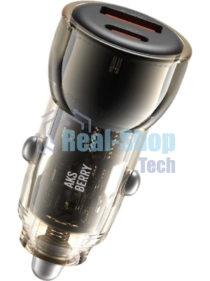 Автомобильное зарядное устройство AKSBERRY (6900286350018) X101 TYPE-C(30w)+USB-A(30W), черный