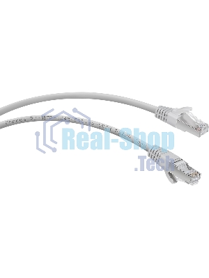 Шнур комм. Cabeus, кат. 6A, экр., S/FTP, RJ45/RJ45, LSZH, AWG26, 5м, серый