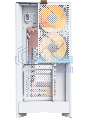 Компьютерный корпус Montech HS02 PRO белый без БП ATX 4x140мм 2xUSB 3.0 audio bott PSU