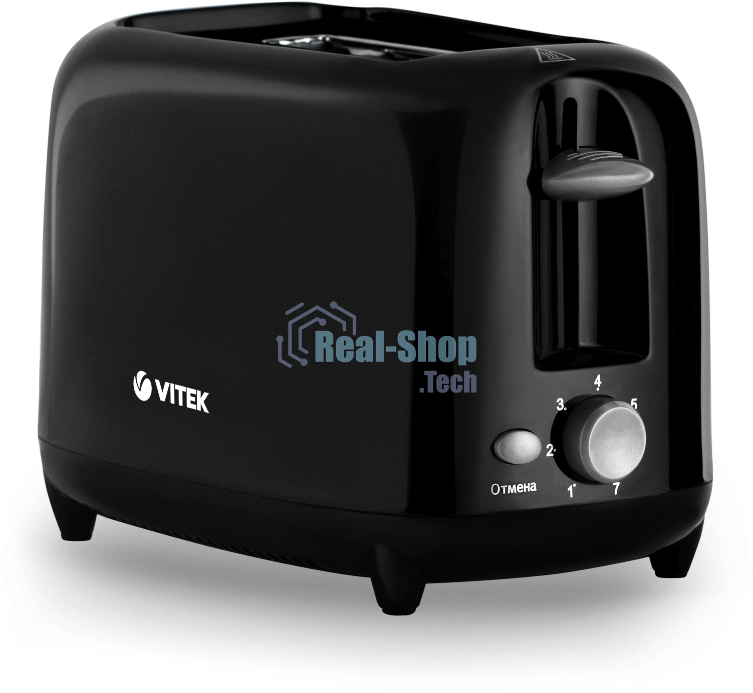 Тостер Vitek Illusion VT-1573 черный, 700 Вт, 2 слота