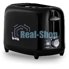 Тостер Vitek Illusion VT-1573 черный, 700 Вт, 2 слота