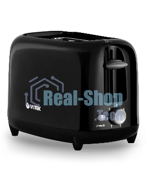 Тостер Vitek Illusion VT-1573 черный, 700 Вт, 2 слота
