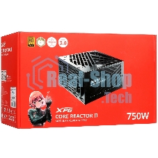 Блок питания ADATA XPG Core Reactor II COREREACTORII750GOLD RTL (COREREACTORII750G-BKCEU), 750Вт, 80 PLUS Gold, 120мм, модульный, черный