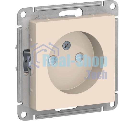 Механизм розетки 1-м СП AtlasDesign без заземл. защ. шторки 16А беж. SchE ATN000249