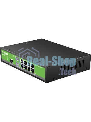 Коммутатор Digma DSP708G-2S-T135, 8×1 Гбит/с + 2×1 Гбит/с SFP, управляемый