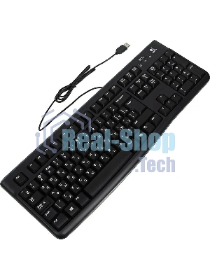 Клавиатура проводная Logitech K120 EER, USB, черный