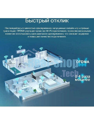 Роутер беспроводной TP-Link Archer AX55 AX3000 10/100/1000BASE-TX черный