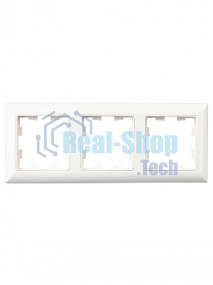 Рамка 3-местная IEK BRITE РУ-3-Бр DECOR 3D-форма белый/белый