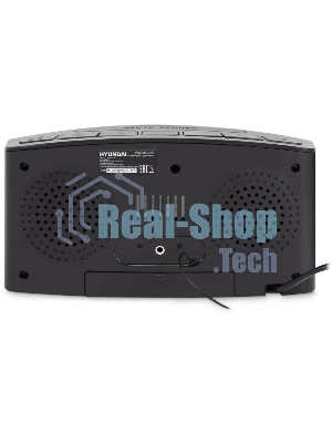 Радиобудильник Hyundai H-RCL238 черный LCD подсв:белая часы:цифровые FM